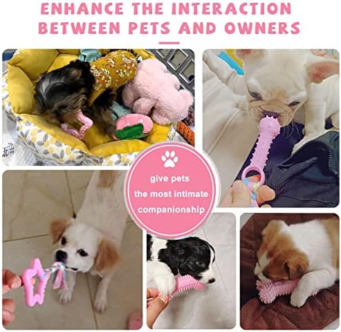 UETZLTB štene žvakačke igračke za zube male pse 5 pakiranih igračaka malog psa žvakaće igračke za štenad interaktivni gumeni štenad