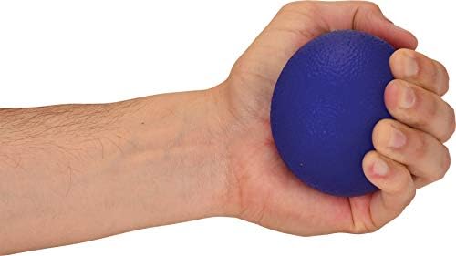 Nova ručna vježba okrugla lopta, ručna hvataljka stiska lopta za čvrstoću, stres i oporavak, dolazi u 2 nivoa otpora - narančasta srednja i plava firma