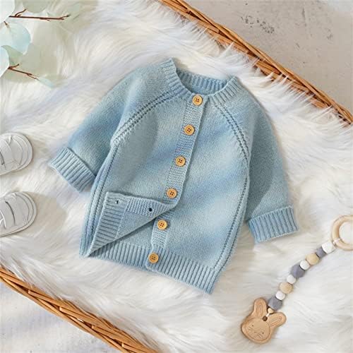 Dječji dječak Knit Cardigan džemper Topli pulover vrhovi toddler novorođenčad solidne odjeće