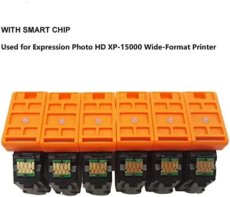 HDPHOTOINK 312XL 314XL prerađena zamena kertridža sa mastilom za Expression Photo XP-15000 štampač širokog formata 6-Pack, Crna,Magenta,cijan,žuta,Crvena,
