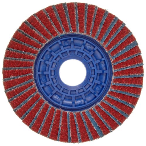 Norton Redheat Abrasive Flap diskova, tip 27, okrugla rupa, plastična podloga, keramika / cirkonije alumina, 5 dia., 120 grit