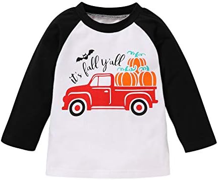 Mlađe stablo Toddler Baby Boy Fall Odeća za kamion od bundeve Romper i majice Dječaci Halloween odjeća