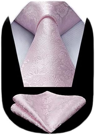 Muške cvjetne kravate tkane klasične 3,4 set kravate formalne kravate džepni kvadrat za vjenčanje s poklon kutijom za maramice