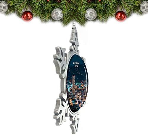 Umsufa USA America Portland Oregon Božić Ornament Tree Decoration Crystal Metal suvenir poklon