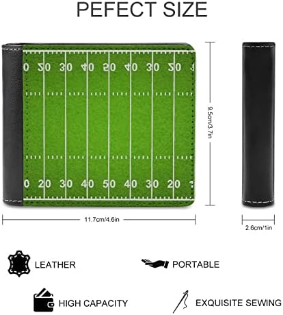 Američki fudbalski terenski bifold novčanik PU kožni tanak džepni jaznik sa držačem za muškarce za muškarce