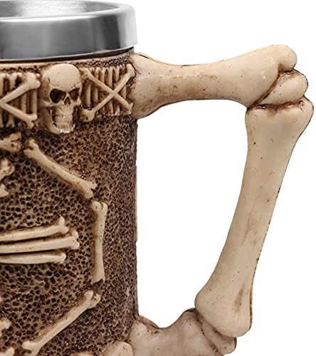 Skeletna križa smrti kosti lobanja lobanja, gotički retro srednjovjekovni / renesansni tematski pivovski čah kuhinjski bar za piće
