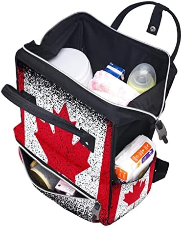 Kanada Grunge zastava javorov listove crvene bijele crne torbe za crnu pelenu ruksak za bebe namijenjene torbe za promjenu multi funkcije