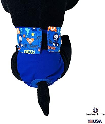 Barkertime Sweet Baby razmažena Trula na kraljevsko plavoj Premium vodootpornoj peleni za mačke, L, sa pantalonama sa rupom za rep