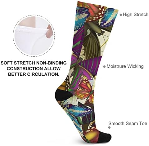 WEEDKEYCAT šareni leptiri Crew čarape novost Funny Print grafički Casual umjerena Debljina za proljeće jesen & zima