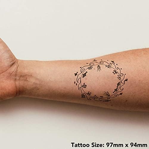 Azeeda 4 x 'Morski životni krug' Privremene tetovaže