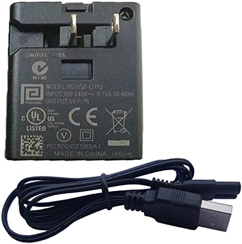 UpBright 2-krak USB kabl za punjenje + 5V AC/DC Adapter kompatibilan sa Anjou AJ-PCA026 AJ-PCA028 AJ-PCA033 Water Flosser Akumulatorski