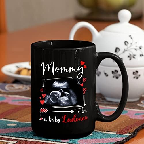 Biti mama šolja za kafu 11 Oz 15 Oz, personalizovani sonogram Bump Baby šolja za kafu pokloni za mamu ženu, nova mama šolja, beba