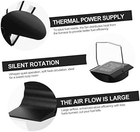 Homoyoyo Ventilator Za Kamin Ventilatori 4 Ventilator Za Grijanje Na Drva Gorionik Ventilator Termoelektrični Ventilator Peć Na Drva Porodični Kamin Ventilator Kućni Materijal Ventilator Za Toplotnu Energiju Crna Toplotna Energija Metalna Oštrica