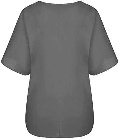 Ženski bluzes Moda 2023 Vrhunska majica Ljetna prevelika tunika TEE V izrez casual majice kratki rukav pulover udobne majice