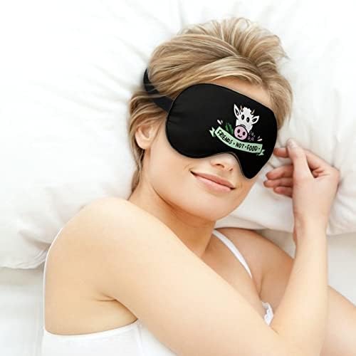 Veganski prijatelji nisu prehrambeni maski za spavanje za spavanje sa podesivim blokovima kaiševe lakim noćnim zatvaračem za putovanja Spavanje Yoga Japo žene muškarci