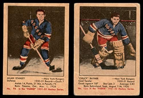 1951-52 Parkhurst New York Rangers Team Set New York Rangers - Hokej Ex / Mt Rangers - Hokej