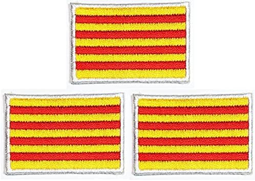 Kleenplus 3kom. 1, 2X1, 7 INČA. Katalonija Katalonija Zastava Patch Vojna Taktička Zastava Amblem Uniforma Kostim Sew Iron On Patches