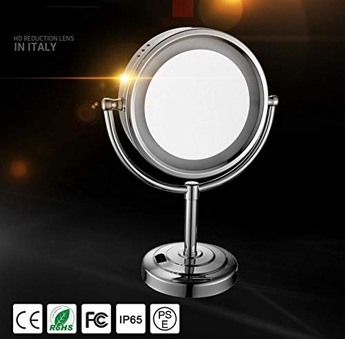 3x, 5x, 7x, 10x, zumirajte ogledalo LED desktop uvećanje ogledalo za kupatilo uvećanje okruglo ogledalo za ispraznost okretno, 8,5