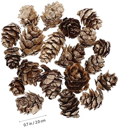 PRETYZOOM 1SET20PCS pinecones Decors Gloden za Pinecone umjetni zanati početna DIY halloween Craft privjesak vijenac perle Drvo snijeg