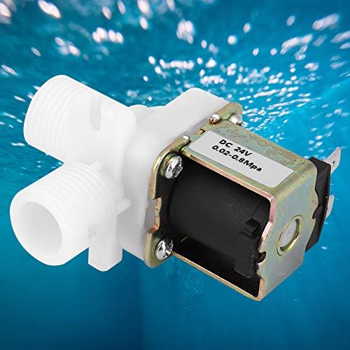 Fafeicy ventil za protok vode, 0.02-0.8 Mpa plastični vođeni elektromagnetni ventil, Prekidač protoka ulazne vode pod pravim uglom