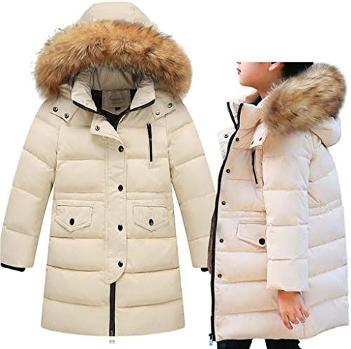 Anfeng jakna Kids Girls podstavljeni umjetni kaput za zimske kapute sa kaputima sa kapuljačom i postavljaju odjeću za djevojčice