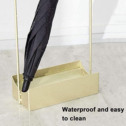 Šaketa Paifa, kišobran stalak za stalak za okrugli dizajn, nema potrebe za sastavljanjem, držač kišobrana vodootporan i jednostavan za čišćenje, za štapove za hodanje u kanti, ulaza, ured / zlato