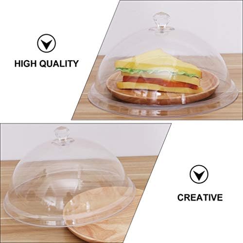 Doitool okrugli nosač za torte 2kom prozirnog akrilnog sira Cloche Dome Plastic Cake Dome Cover Desert Display Dome Cover Cover food