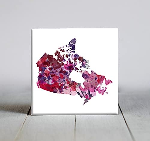 Pink Abstract Kanada Akvarel Art Dekorativna Pločica