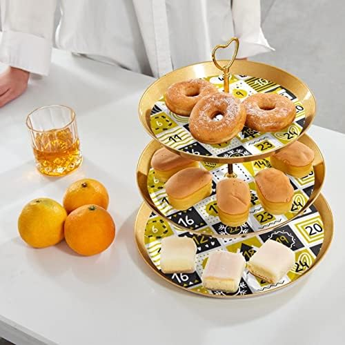 Božić Advent Kalendar Plaid tri nivoa torta štand voće ploča za deserte torte bombona voće Buffet štand za vjenčanje Home Party serviranje pladanj