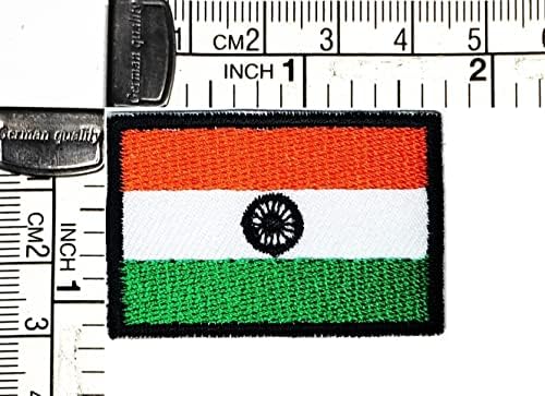 Kleenplus 3kom. 1, 1X1, 6 INČA. Mini India Flasteri Zastava Zastava Grb Kostim Uniforma Taktički Vojni Vezeni Flaster Dekorativni