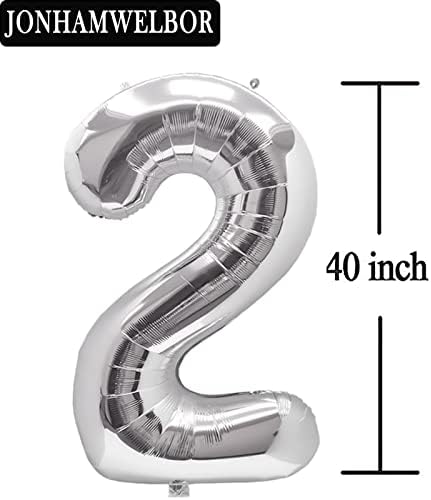 20 Broj baloni Silver Giant Jumbo veliki veliki broj 20 folija Mylar Baloni za 20. rođendan Party Supplies 20 godišnjica događaja
