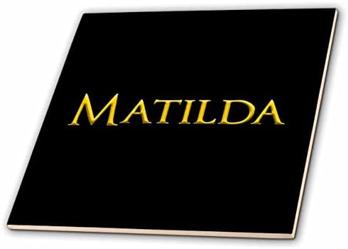 3drose Matilda popularno ime za djevojke u SAD-u. Žuta na crnom talismanu-pločicama