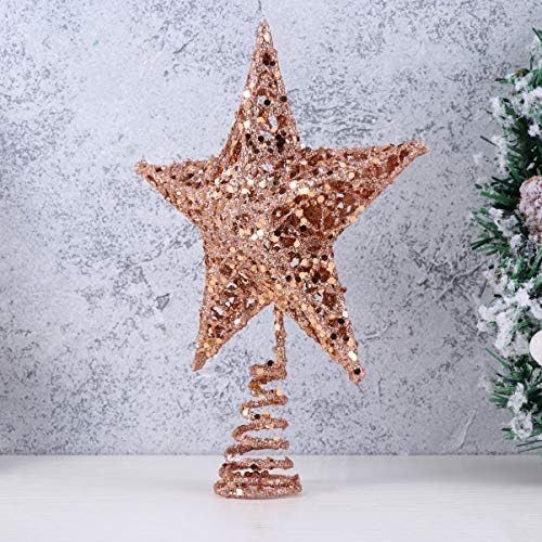 BESTOYARD božićno drvo zvijezda Topper svjetlucava zvijezda za božićno drvo metalna zvijezda krošnja drveta za kućni ukras za božićno
