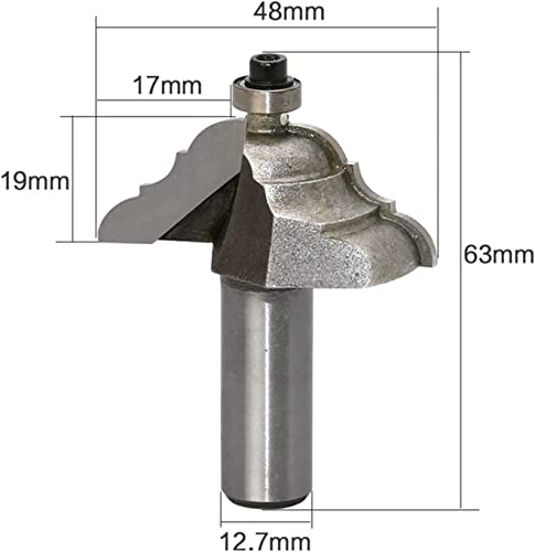 Čelični bušilice Carbide Glodanje rezača 1 komad 12,7 mm nosač sa ležajnim usmjerivačem Bit Woodwork Carver metalna kanta za rezač