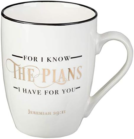 Znam planove Jeremiah 29: 11 keramička hrišćanska šolja za kafu za žene i muškarce - inspirativna šolja za kafu i hrišćanski pokloni,
