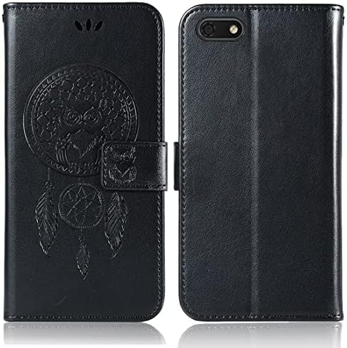 sidande slučaj za Huawei Y5 2018 / Y5 Prime 2018 / Honor 7s novčanik slučaj sa držačem kartica, [narukvica] Owl Premium PU Koža Flip Phone Case Cover za Huawei Y5 2018