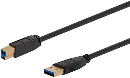 Monoprice USB 3.0 Type-A to Type-B kabl-1.5 Feet-Crni, kompatibilan sa skenerom, monitorom, Hard diskom, USB čvorištem, štampačima
