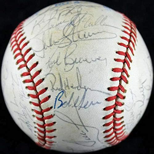 1989. Yankees tim potpisao je OML bejzbol Henderson mattingly +27 JSA x26506 - autogramirani bejzbol