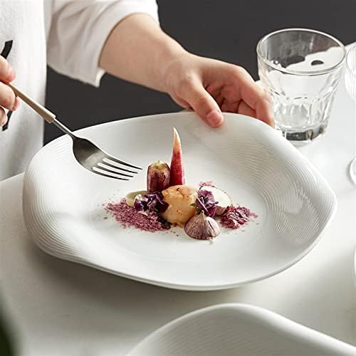 Gooffy keramičke ploče za trpezarijski tanjur kućanstvo keramički hotelski tabil Bijela supa ploča povrća kuhinja voćna posuda za