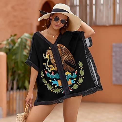 BAIKUTOUAN Meksiko Zastava Ženska odjeća za plažu bikini kupaći kostim plaža Swim Cover Up Dress Print