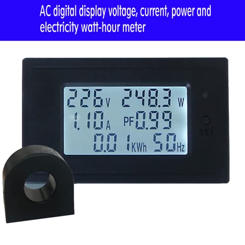 Digitalni multimetar AC 40-280V 100A LCD displej digitalni trenutni naponski energijski frekvencijski faktor snage Multimetar Ammeter