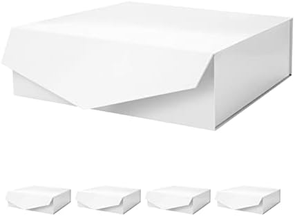 PACKHOME 5 Poklon kutija 13, 5x9x4, 1 inča, velike poklon kutije sa poklopcima kutija za mladoženje, čvrste poklon kutije, sklopive