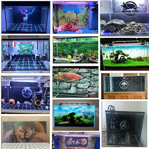 Dekoracija naljepnica za pozadinu akvarija za akvarijume, pejzaž vodenih biljaka. HD 3D Poster samoljepljivi vodootporan )