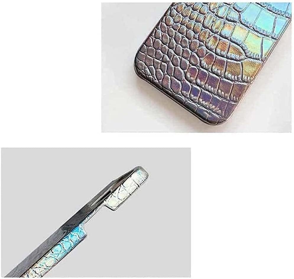 Koepmg kožna kožna slušalica za kožu, za Apple iPhone 11 krokodil uzorak LASER Silver Back Poklopac telefona [Zaštita ekrana i kamere]