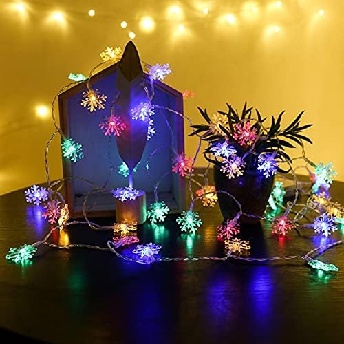 Uqiangy zimska svjetla niz 10led Božić pahuljica Fairyland 2m dekoracije dekor LED svjetlo i Božić svjetla Snowflake
