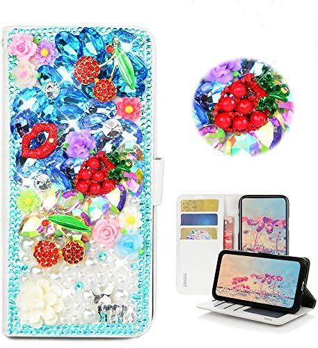 STENES 3D Handmade Bling Case-Stylish-Luxury Flowers Butterfly Floral Bow privjesak Magnetic Wallet Slotovi za kreditne kartice Fold