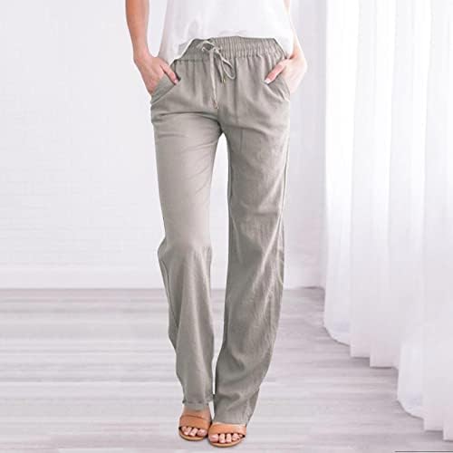 Felwors široke pantalone za žene za žene, ležerne ljeto široke noge elastični struk kaprisu hlače relex fit plaža obrezane hlače