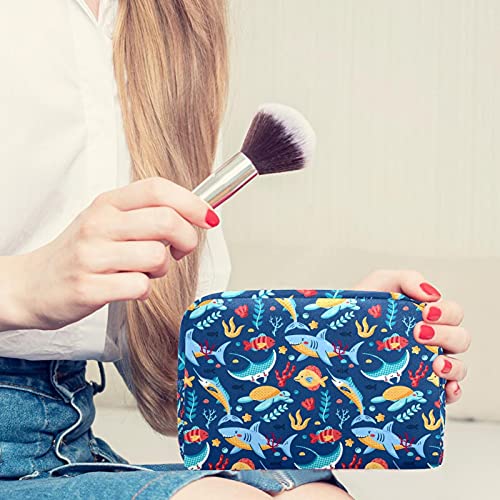 Toaletna torba Cosmetic Travel Makeup Organizer Torbica za pranje Torbica sa patentnim zatvaračem šarenog morskog životnog uzorka