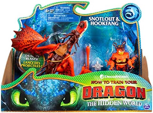 DreamWorks Zmajevi, Hookfang i Snotlout, Zmaj sa oklopljenom figurom Vikinga, za djecu od 4 i više godina
