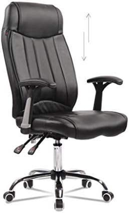 ygqbgy visoka leđa, kožna izvršna, okretna, Podesiva kancelarijska stolica sa kotačićima, Crna